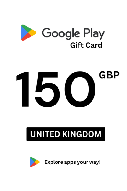 Google Play 150 GBP Gift Card (United Kingdom) - Digital Code