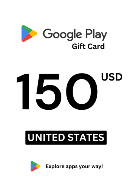 Google Play 150 USD Gift Card (United States) - Digital Code