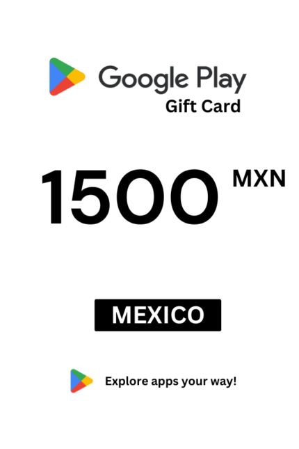 Google Play 1500 MXN Gift Card (Mexico) - Digital Code