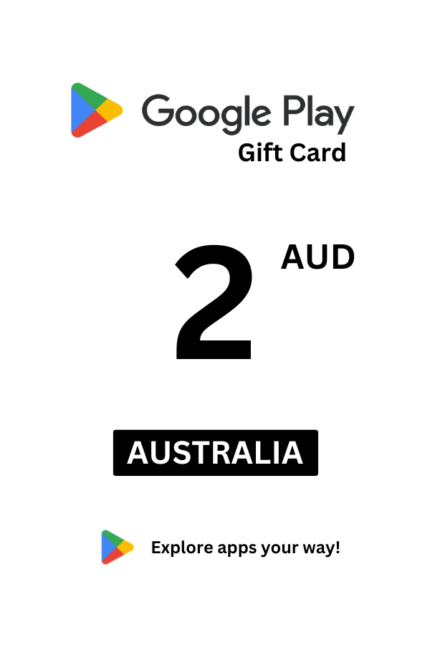 Google Play 2 AUD Gift Card (Australia) - Digital Code