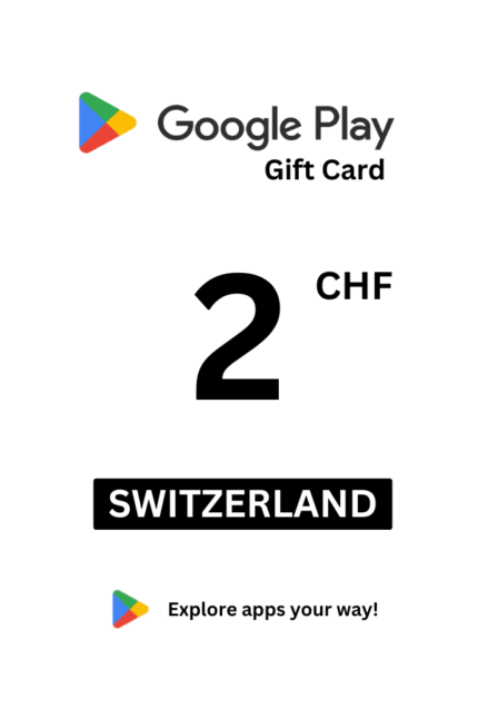 Google Play 2 CHF Gift Card (Switzerland) - Digital Code