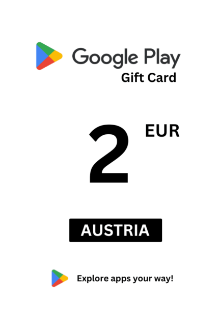 Google Play 2 EUR Gift Card (Austria) - Digital Code
