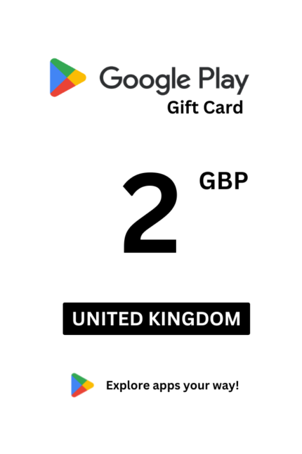 Google Play 2 GBP Gift Card (United Kingdom) - Digital Code