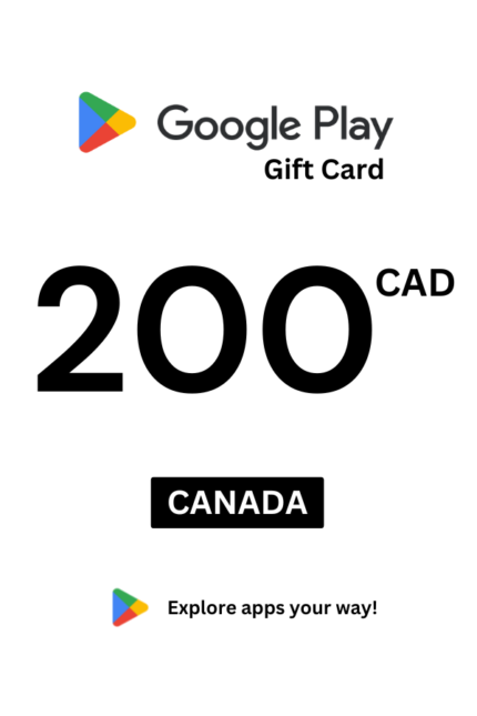 Google Play 200 CAD Gift Card (Canada) - Digital Code
