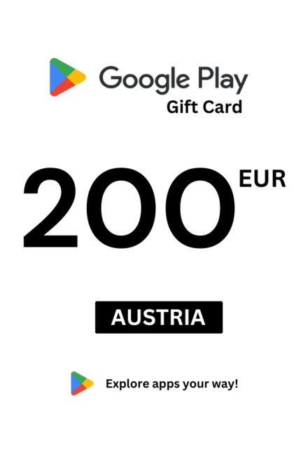 Google Play 200 EUR Gift Card (Austria) - Digital Code