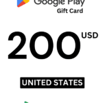 Google Play 200 USD Gift Card (United States) - Digital Code