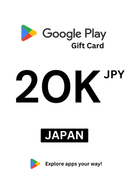Google Play 20000 JPY Gift Card (Japan) - Digital Code