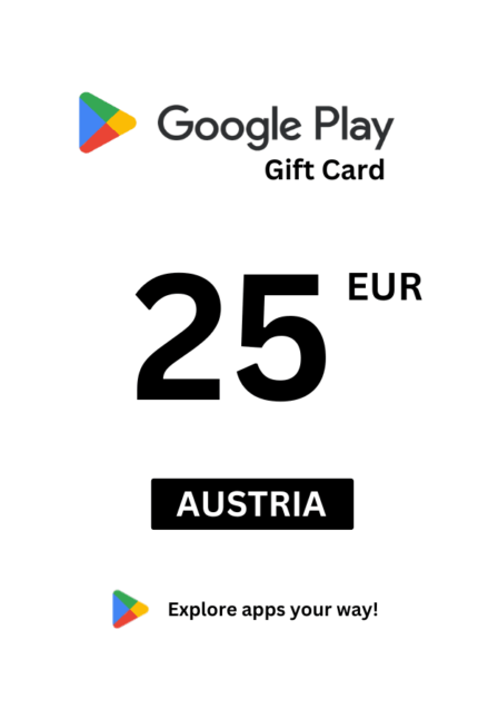 Google Play 25 EUR Gift Card (Austria) - Digital Code
