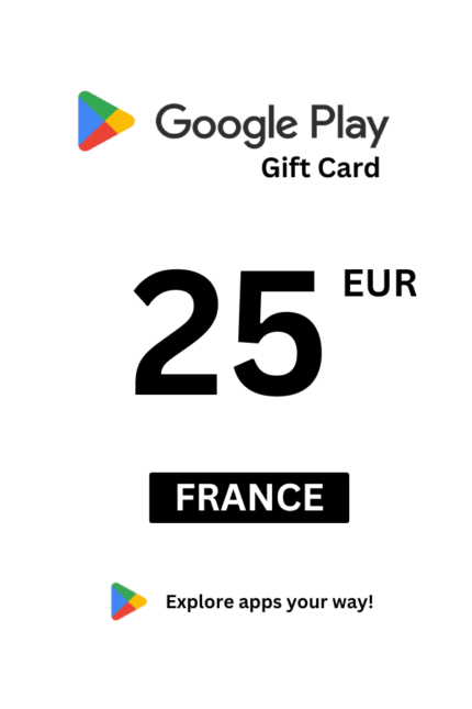 Google Play 25 EUR Gift Card (France) - Digital Code