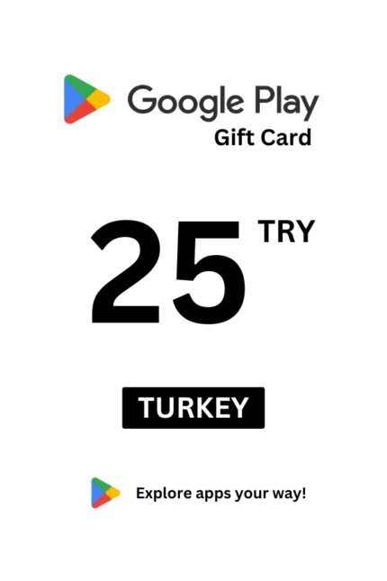 Google Play 25 TRY Gift Card (Turkey) - Digital Code