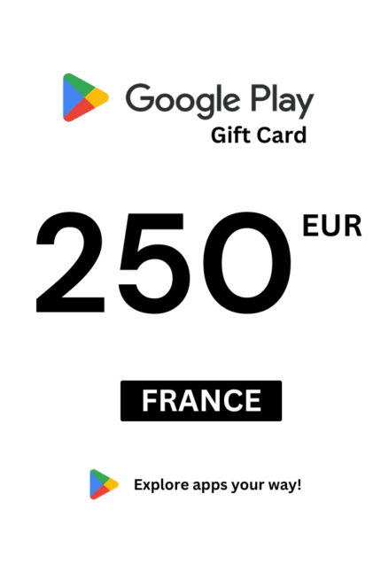 Google Play 250 EUR Gift Card (France) - Digital Code