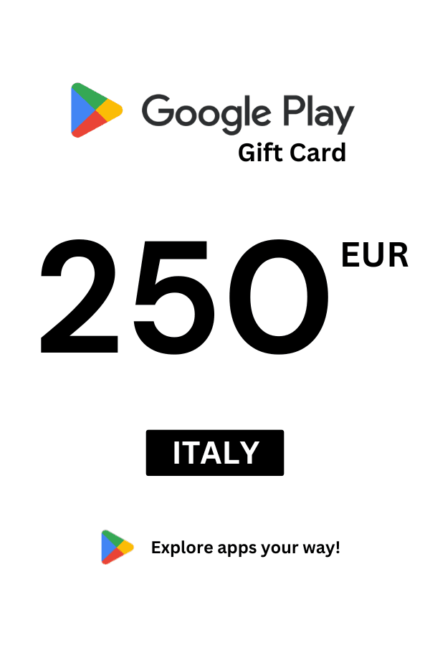 Google Play 250 EUR Gift Card (Italy) - Digital Code