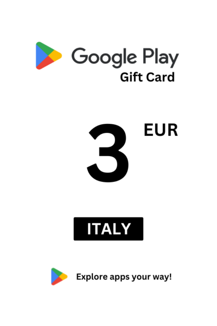 Google Play 3 EUR Gift Card (Italy) - Digital Code