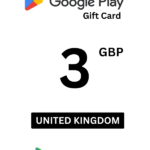 Google Play 3 GBP Gift Card (United Kingdom) - Digital Code