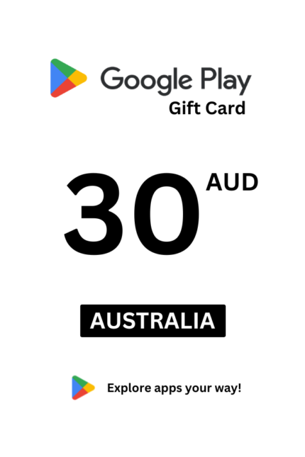 Google Play 30 AUD Gift Card (Australia) - Digital Code