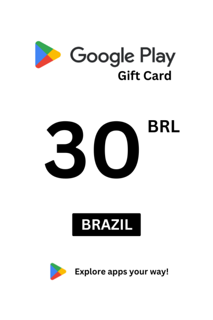 Google Play 30 BRL Gift Card (Brazil) - Digital Code