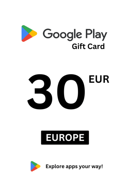 Google Play 30 EUR Gift Card (Europe) - Digital Code