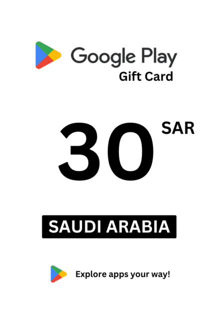 Google Play 30 SAR Gift Card (Saudi Arabia) - Digital Code