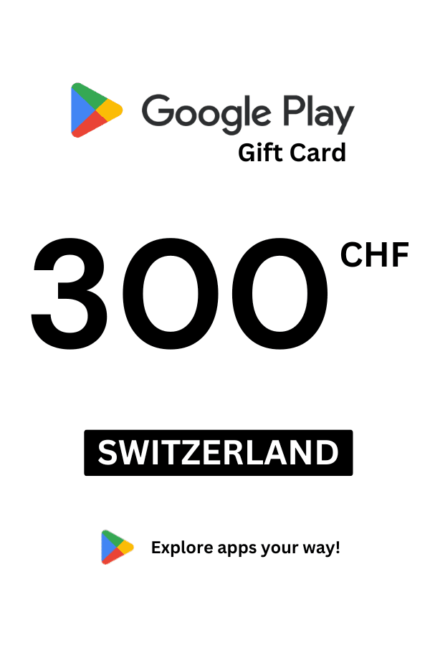 Google Play 300 CHF Gift Card (Switzerland) - Digital Code