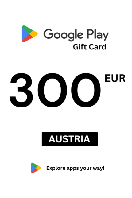 Google Play 300 EUR Gift Card (Austria) - Digital Code