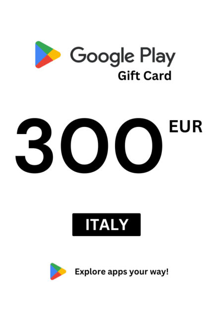 Google Play 300 EUR Gift Card (Italy) - Digital Code