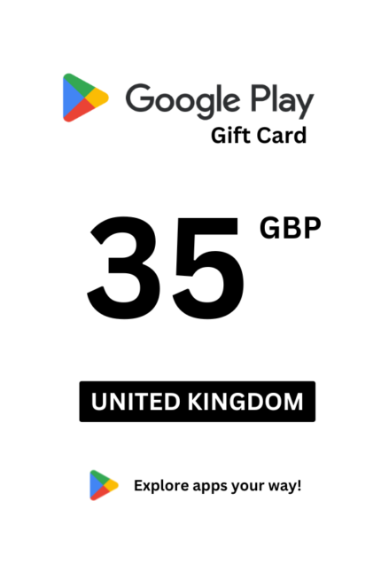 Google Play 35 GBP Gift Card (United Kingdom) - Digital Code