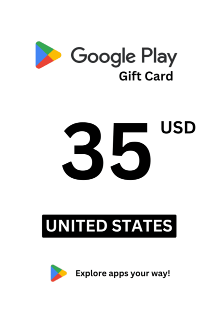 Google Play 35 USD Gift Card (United States) - Digital Code