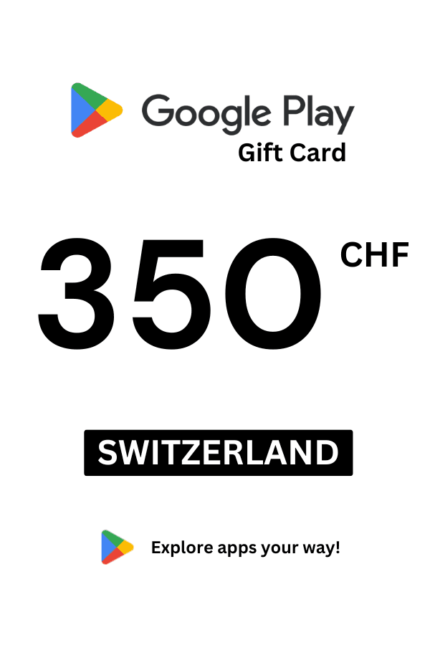 Google Play 350 CHF Gift Card (Switzerland) - Digital Code