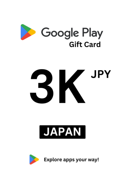 Google Play 3000 JPY Gift Card (Japan) - Digital Code