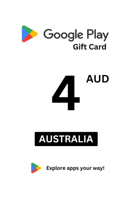 Google Play 4 AUD Gift Card (Australia) - Digital Code