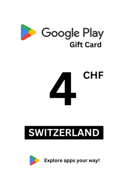 Google Play 4 CHF Gift Card (Switzerland) - Digital Code