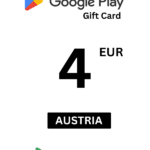 Google Play 4 EUR Gift Card (Austria) - Digital Code