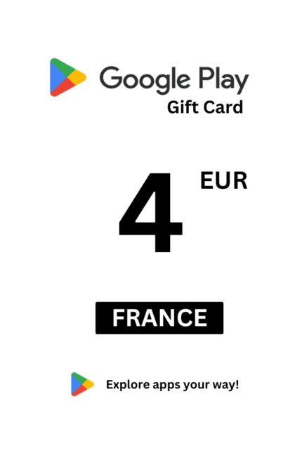 Google Play 4 EUR Gift Card (France) - Digital Code