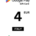 Google Play 4 EUR Gift Card (Italy) - Digital Code