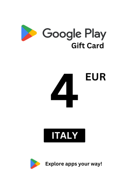 Google Play 4 EUR Gift Card (Italy) - Digital Code