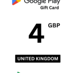Google Play 4 GBP Gift Card (United Kingdom) - Digital Code