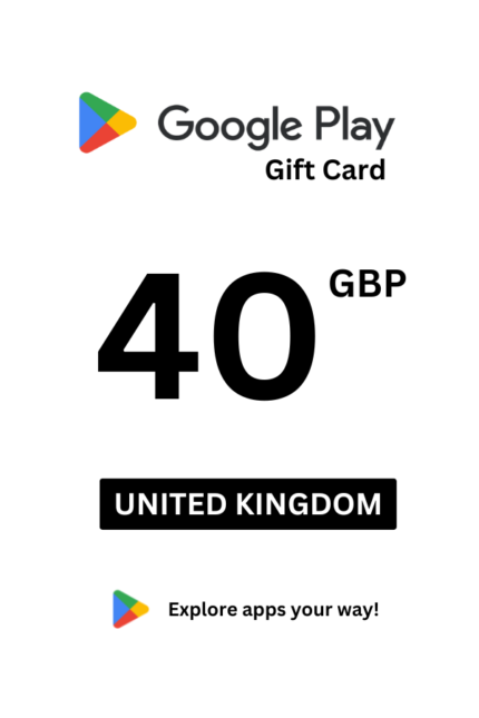 Google Play 40 GBP Gift Card (United Kingdom) - Digital Code