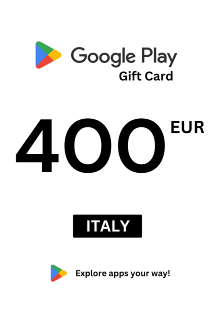 Google Play 400 EUR Gift Card (Italy) - Digital Code