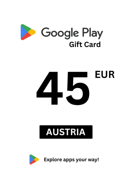 Google Play 45 EUR Gift Card (Austria) - Digital Code