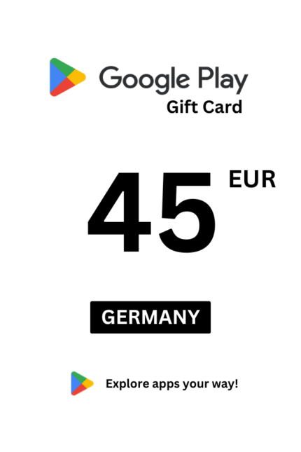 Google Play 45 EUR Gift Card (Germany) - Digital Code