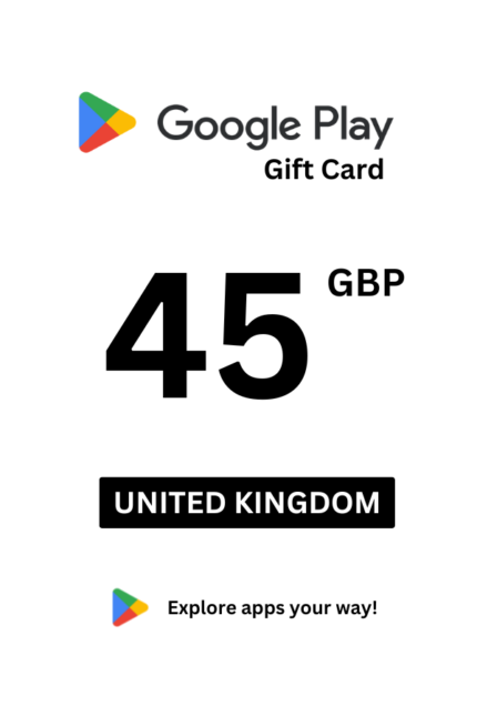 Google Play 45 GBP Gift Card (United Kingdom) - Digital Code