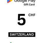 Google Play 5 CHF Gift Card (Switzerland) - Digital Code