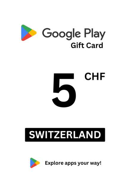 Google Play 5 CHF Gift Card (Switzerland) - Digital Code