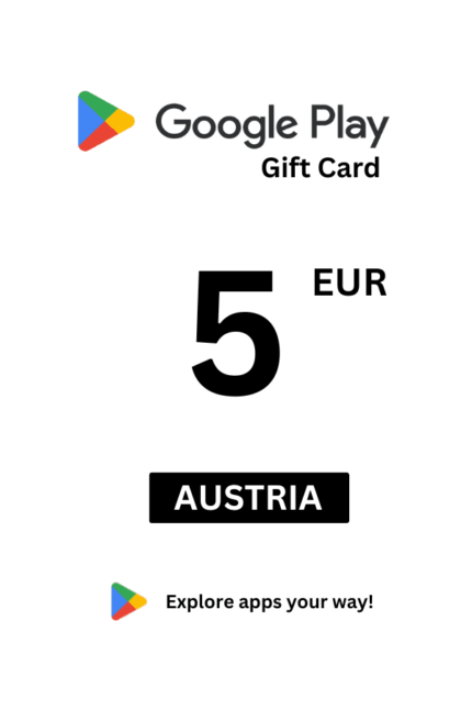 Google Play 5 EUR Gift Card (Austria) - Digital Code