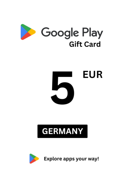 Google Play 5 EUR Gift Card (Germany) - Digital Code