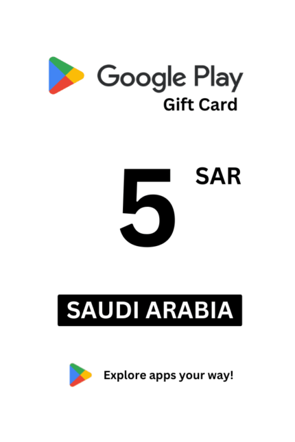 Google Play 5 SAR Gift Card (Saudi Arabia) - Digital Code