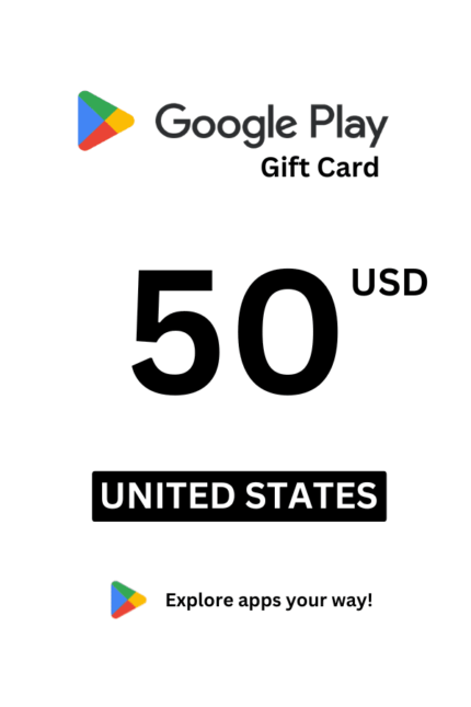 Google Play 50 USD Gift Card (United States) - Digital Code