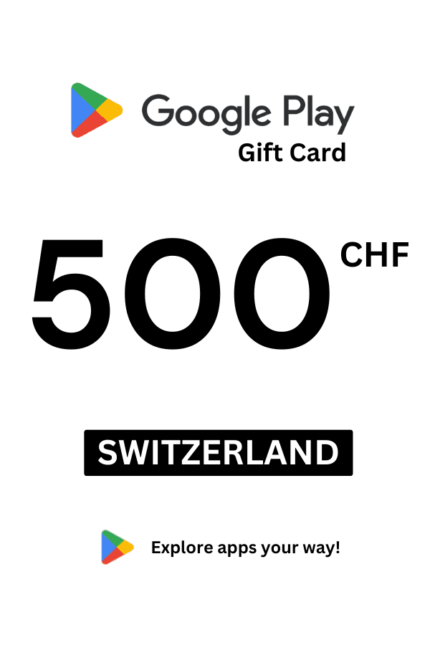 Google Play 500 CHF Gift Card (Switzerland) - Digital Code