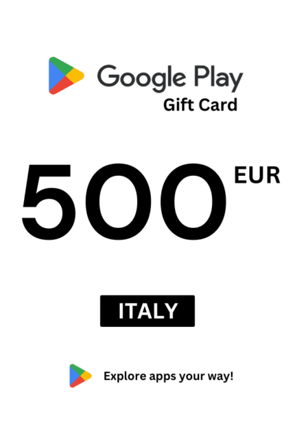 Google Play 500 EUR Gift Card (Italy) - Digital Code