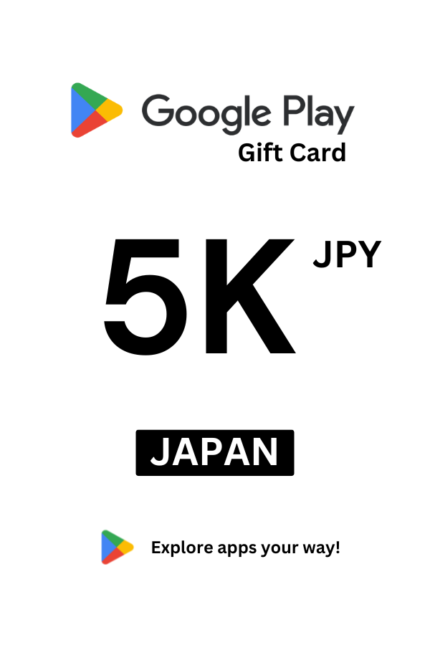 Google Play 5000 JPY Gift Card (Japan) - Digital Code